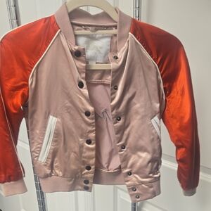 Stylish Burberry. Pink and Red Kids Bomber Jacket